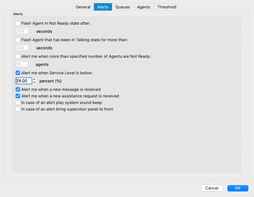 alerts tab