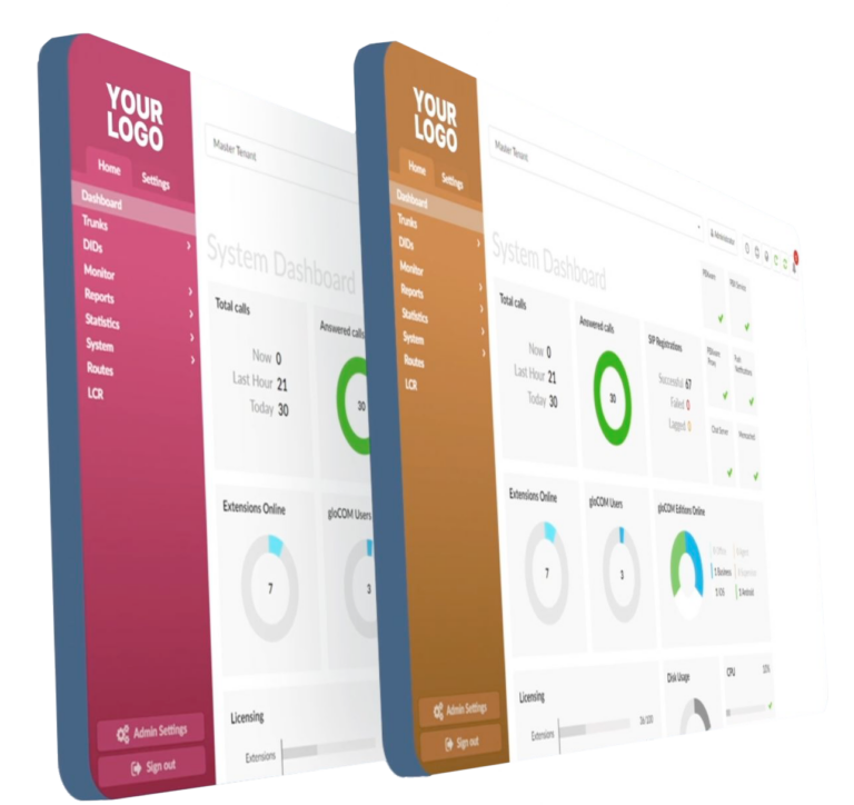PBXware White Label personalizzato con logo aziendale